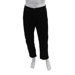 Joes Womens Cotton Zippered Tapered Denim Jeans Solid Black Size 34